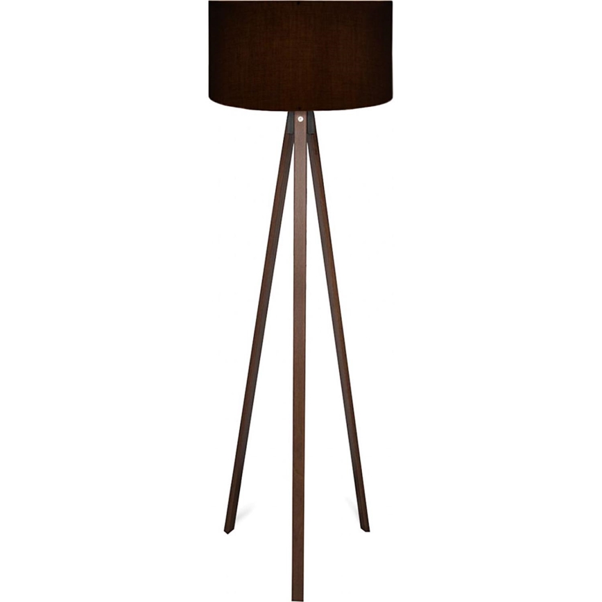 Candeeiro de pé AYD 1xE27/40W/230V preto/castanho