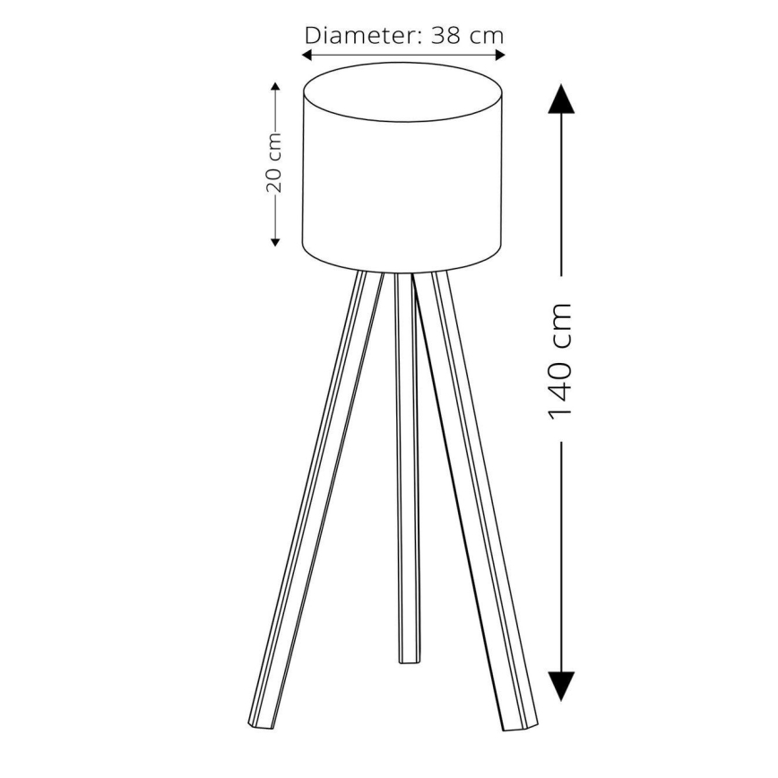 Candeeiro de pé AYD 1xE27/40W/230V rosa/bege