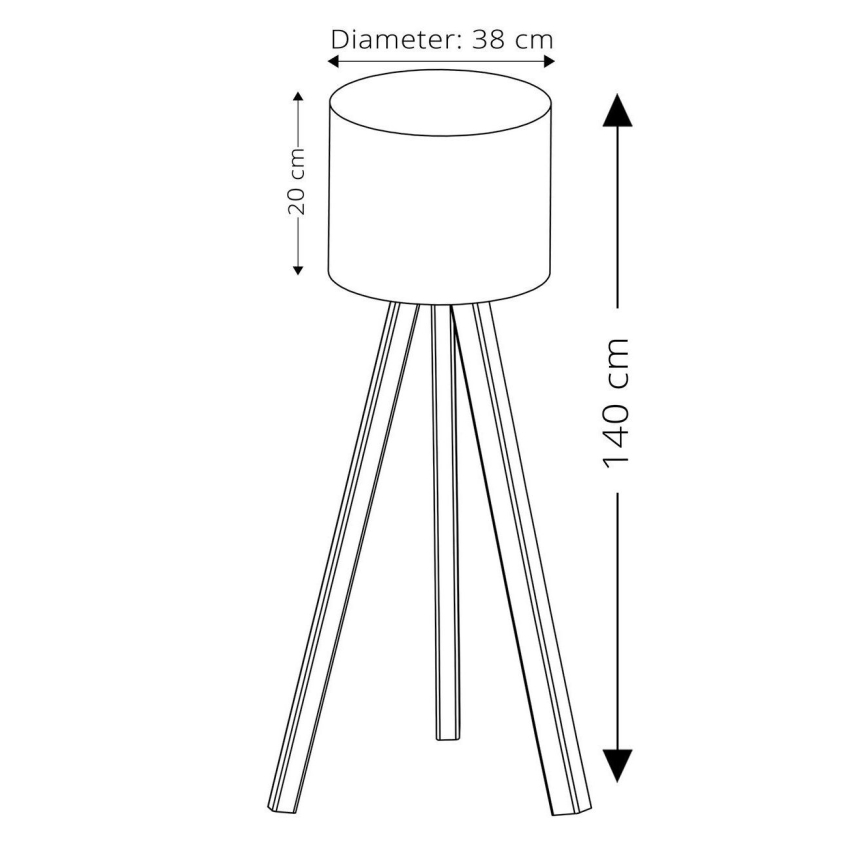 Candeeiro de pé AYD 1xE27/40W/230V rosa/castanho