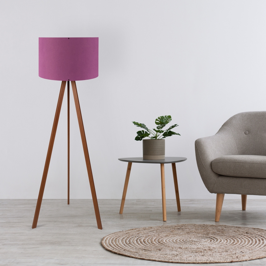 Candeeiro de pé AYD 1xE27/40W/230V roxo/castanho