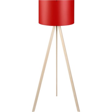 Candeeiro de pé AYD 1xE27/40W/230V vermelho/bege