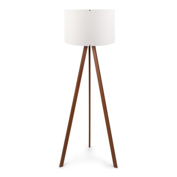 Candeeiro de pé AYD 1xE27/60W/230V branco/castanho