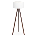 Candeeiro de pé AYD 1xE27/60W/230V branco/castanho
