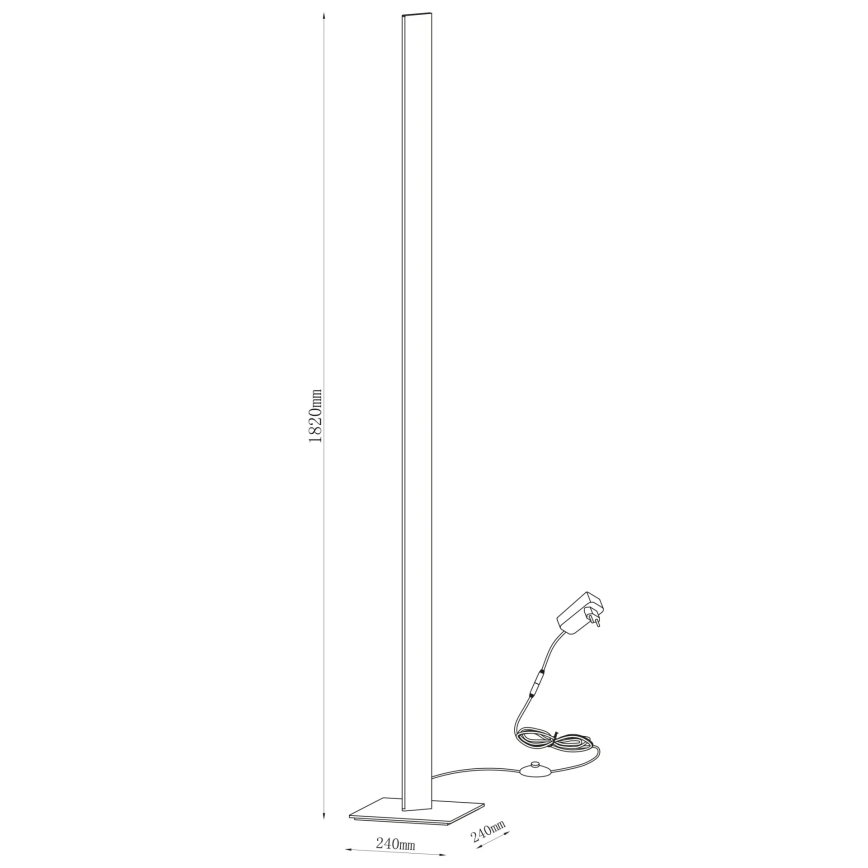 Candeeiro de pé BERNADETTA LED/28W/230V 4000K preto