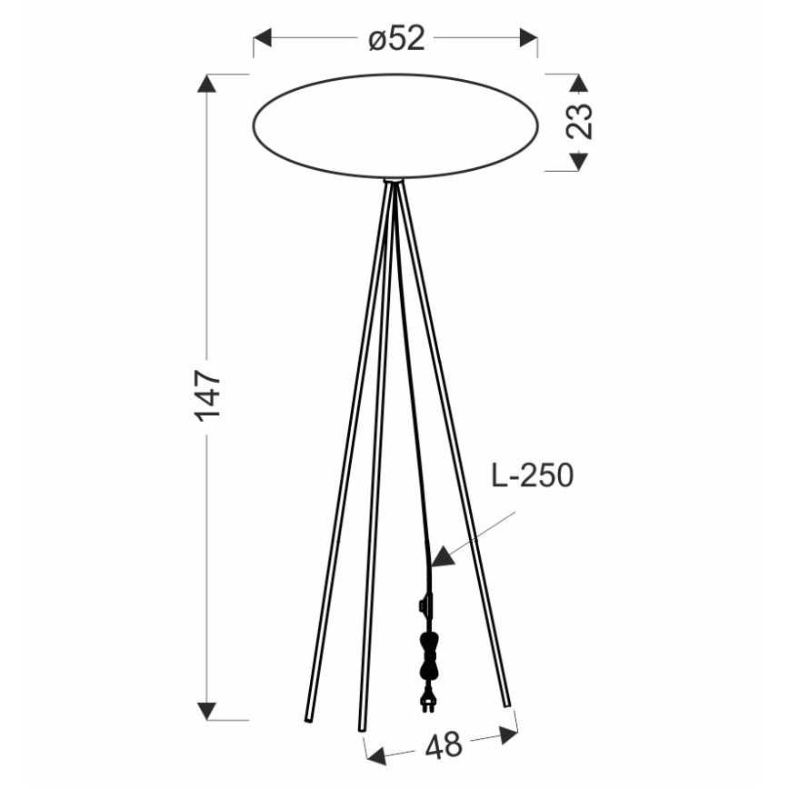 Candeeiro de pé CAFEE 1xE27/40W/230V branco/preto
