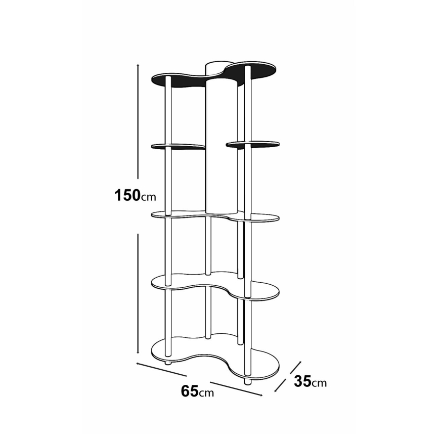Candeeiro de pé com prateleiras 1xE27/40W/230V 150 cm preto/castanho