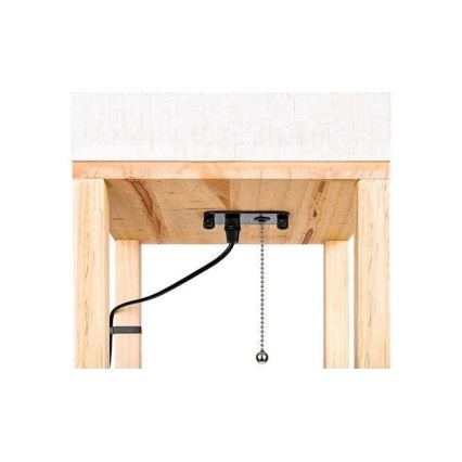 Candeeiro de pé com prateleiras 1xE27/60W/230V branco/castanho