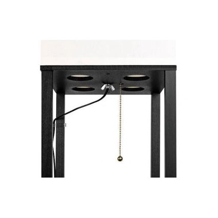 Candeeiro de pé com prateleiras 1xE27/60W/230V preto/branco