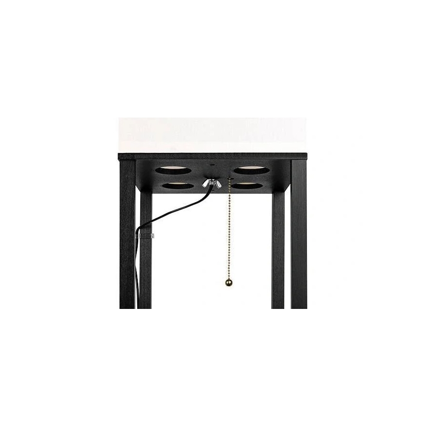 Candeeiro de pé com prateleiras 1xE27/60W/230V preto/branco