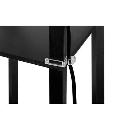 Candeeiro de pé com prateleiras 1xE27/60W/230V preto/branco