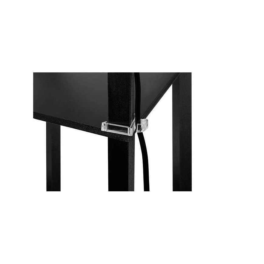 Candeeiro de pé com prateleiras 1xE27/60W/230V preto/branco