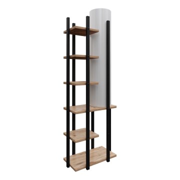 Candeeiro de pé com prateleiras MODA DOR 1xE27/40W/230V preto/castanho