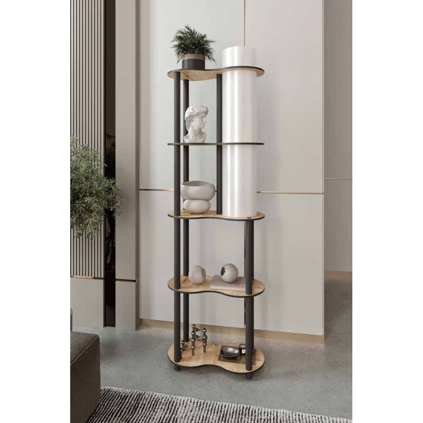 Candeeiro de pé com prateleiras NOTO 1xE27/40W/230V bege/preto