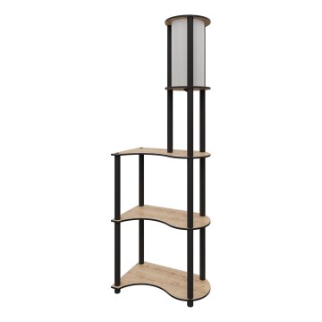 Candeeiro de pé com prateleiras NOTO 1xE27/40W/230V bege/preto