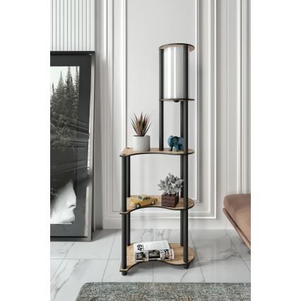 Candeeiro de pé com prateleiras NOTO 1xE27/40W/230V bege/preto