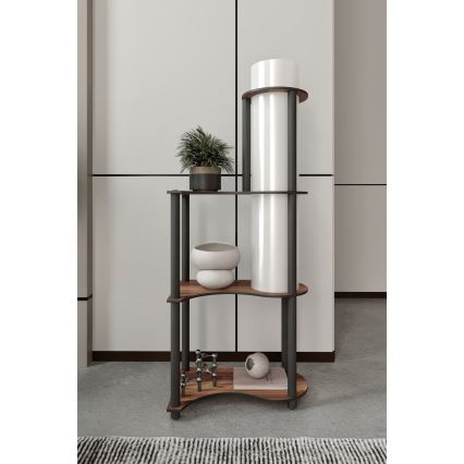 Candeeiro de pé com prateleiras NOTO 1xE27/40W/230V castanho/preto