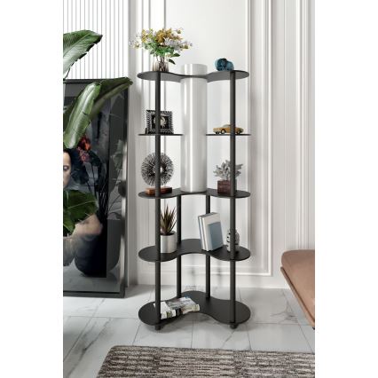 Candeeiro de pé com prateleiras NOTO 1xE27/40W/230V preto