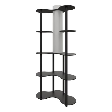 Candeeiro de pé com prateleiras NOTO 1xE27/40W/230V, preto