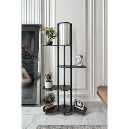 Candeeiro de pé com prateleiras NOTO 1xE27/40W/230V, preto