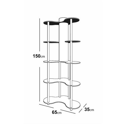 Candeeiro de pé com prateleiras NOTO 1xE27/40W/230V, preto