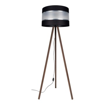 Candeeiro de pé CORAL 1xE27/60W/230V castanho/preto/cromado fosco