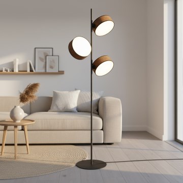 Candeeiro de pé DRUMZ 3xE14/10W/230V castanho