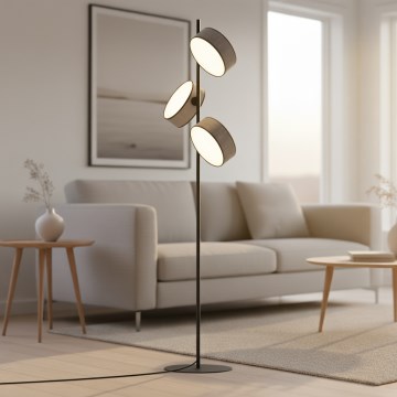 Candeeiro de pé DRUMZ 3xE14/10W/230V cinzento