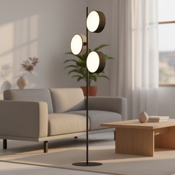 Candeeiro de pé DRUMZ 3xE14/10W/230V preto/cinzento