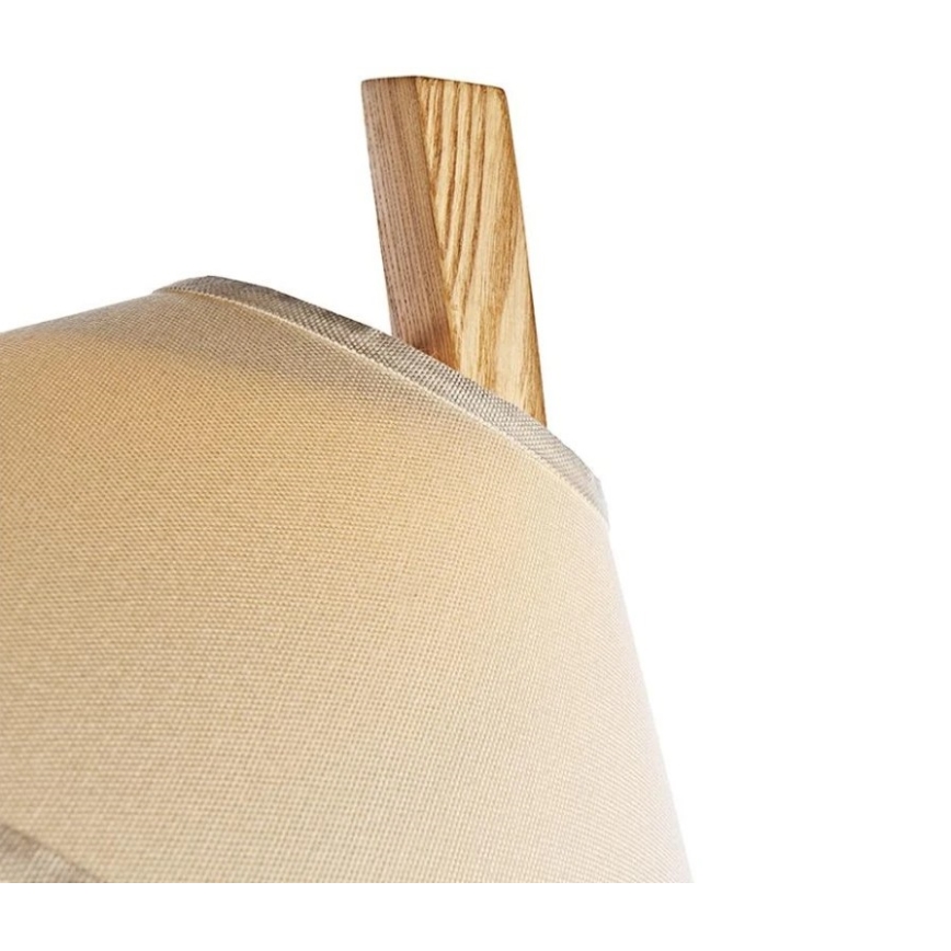 Candeeiro de pé em madeira maciça/freixo 1xE27/60W/230V