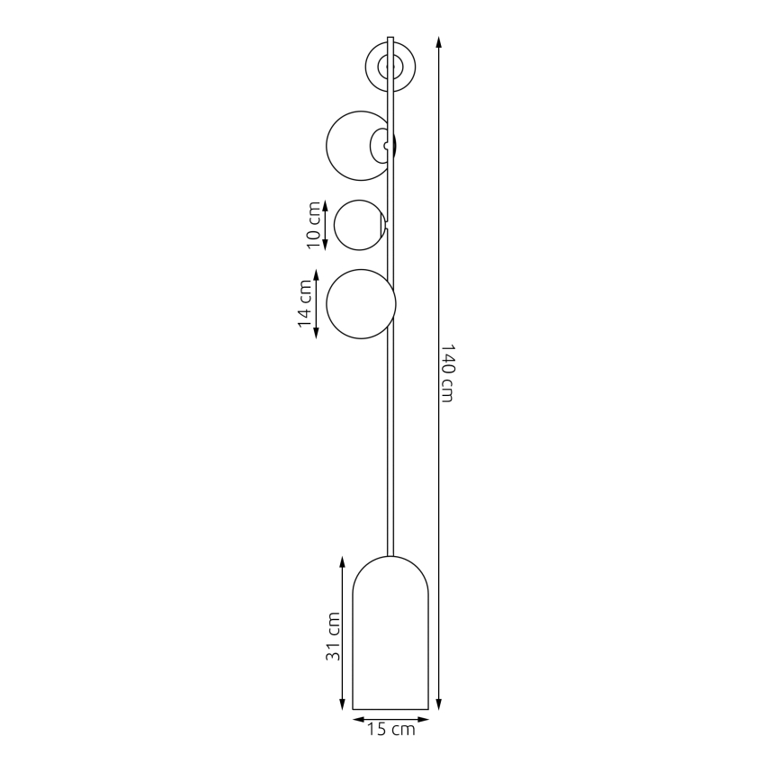 Candeeiro de pé ETNO 4xG9/8W/230V bege