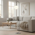 Candeeiro de pé FLOR 1xE14/10W/230V cinzento