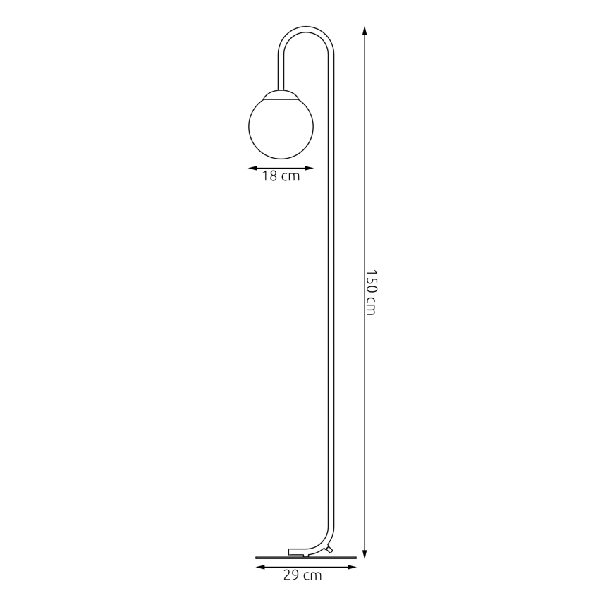 Candeeiro de pé FLOR 1xE14/10W/230V cinzento