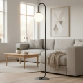 Candeeiro de pé FLOR 1xE14/10W/230V preto