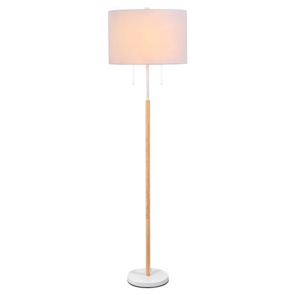 Candeeiro de pé FOGO 2xE27/15W/230V branco/bege