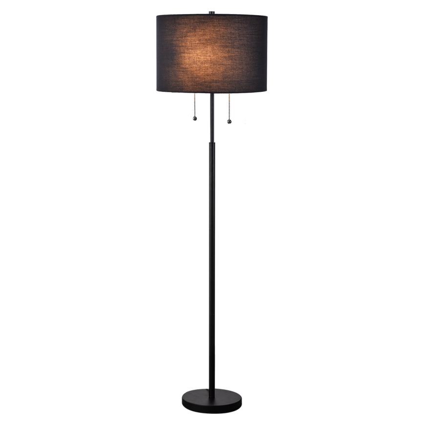 Candeeiro de pé FOGO 2xE27/15W/230V preto
