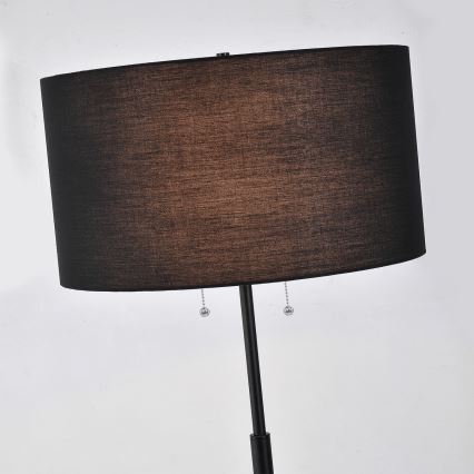 Candeeiro de pé FOGO 2xE27/15W/230V preto