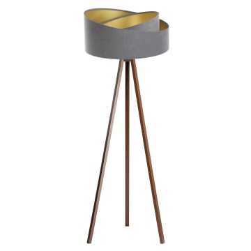 Candeeiro de pé GALAXY 1xE27/60W/230V cinza/wengué