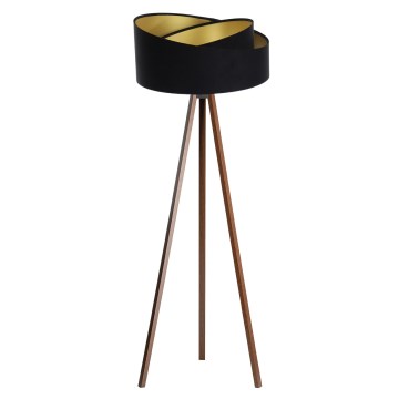 Candeeiro de pé GALAXY 1xE27/60W/230V preto/wengué