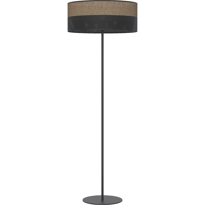 Candeeiro de pé KARBON 1xE27/15W/230V preto/castanho