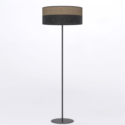 Candeeiro de pé KARBON 1xE27/15W/230V preto/castanho