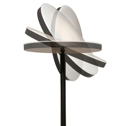 Candeeiro de pé LED regulável NORA LED/25W/230V 2200/3000/4000K + LED/5W 3000K preto + controlo remoto