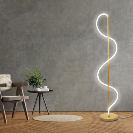 Candeeiro de pé LED EMMA LED/24W/230V dourado