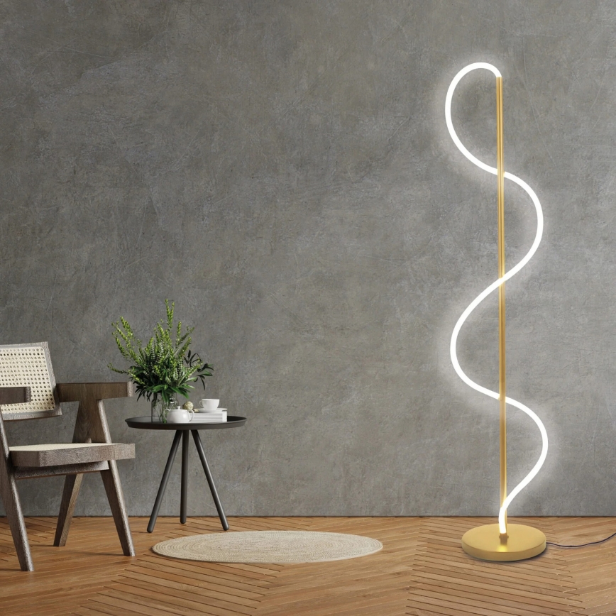 Candeeiro de pé LED EMMA LED/24W/230V dourado
