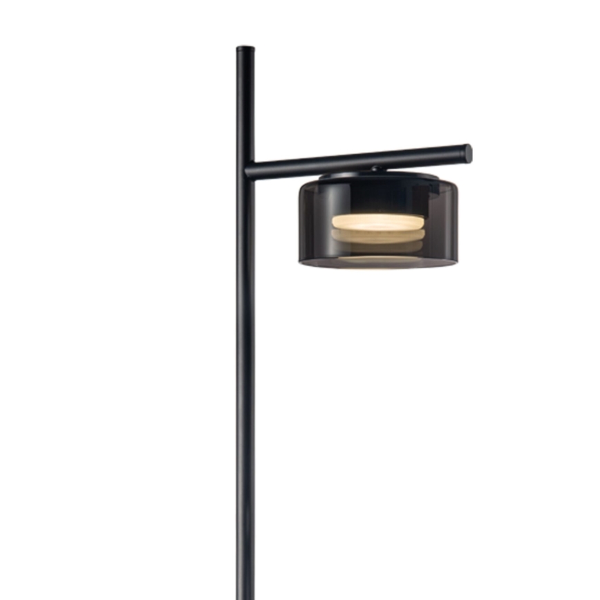 Candeeiro de pé LED OFELIA 1xGX53/6W/230V preto/fumado