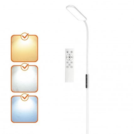 Candeeiro de pé LED dimerizável TEILO LED/10W/230V 3000/4000/6500K branco + controlo remoto