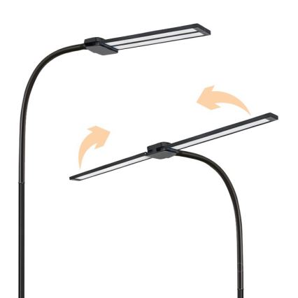 Candeeiro de pé LED regulável TEILO LED/14W/230V 3000/4000/6000K preto