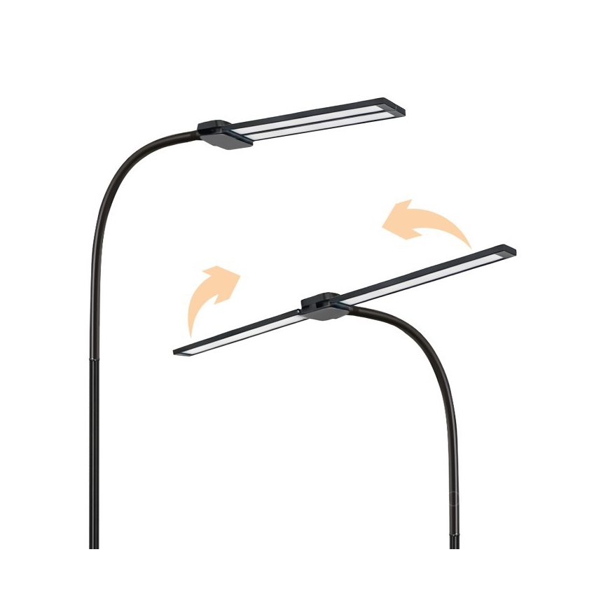 Candeeiro de pé LED regulável TEILO LED/14W/230V 3000/4000/6000K preto