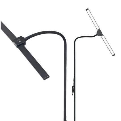 Candeeiro de pé LED regulável TEILO LED/14W/230V 3000/4000/6000K preto