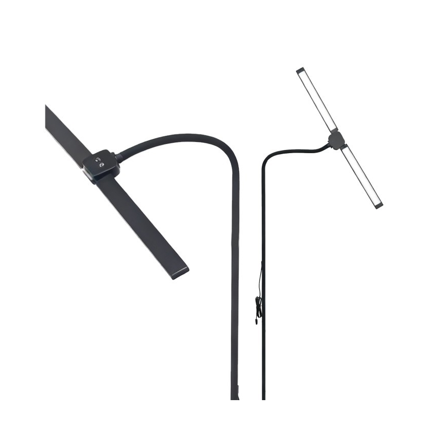 Candeeiro de pé LED regulável TEILO LED/14W/230V 3000/4000/6000K preto