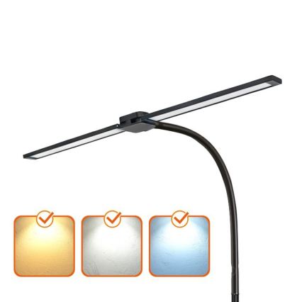 Candeeiro de pé LED regulável TEILO LED/14W/230V 3000/4000/6000K preto